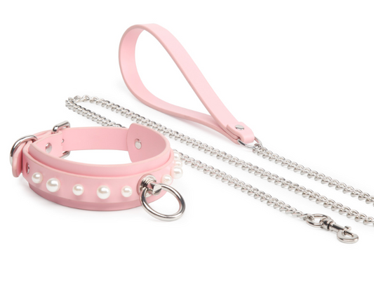 Pearl Collar Choker with Leash AS2404-CL0023S