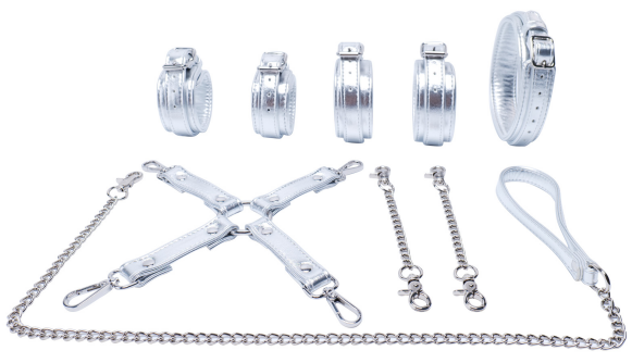 SM Bondage Restraint Kit -White Silver AS-BK2416SL