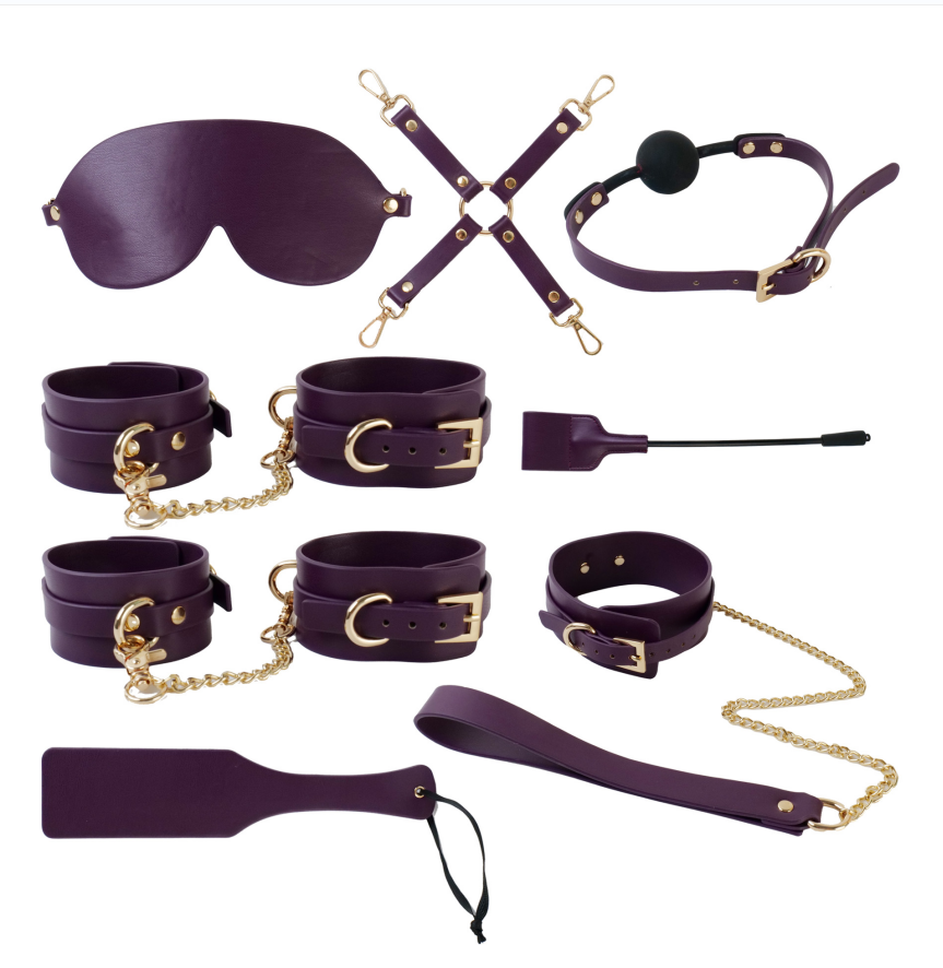 Classic PU Leather BDSM Bondage Set