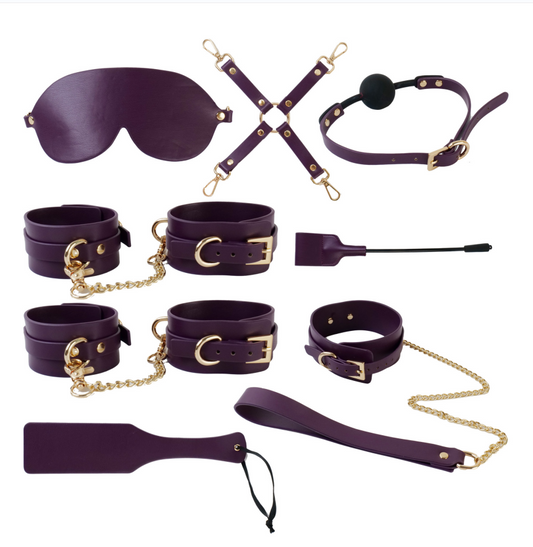 Classic PU Leather BDSM Bondage Set