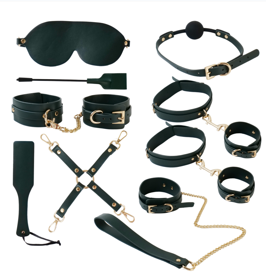 Classic PU Leather BDSM Bondage Set