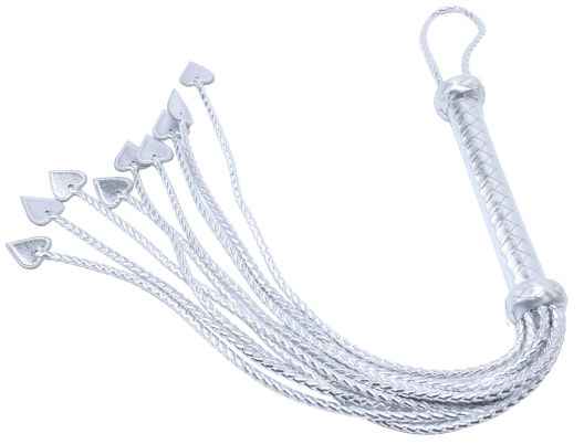 Spanking Whip Handmade -White Silver AS-WP2403H