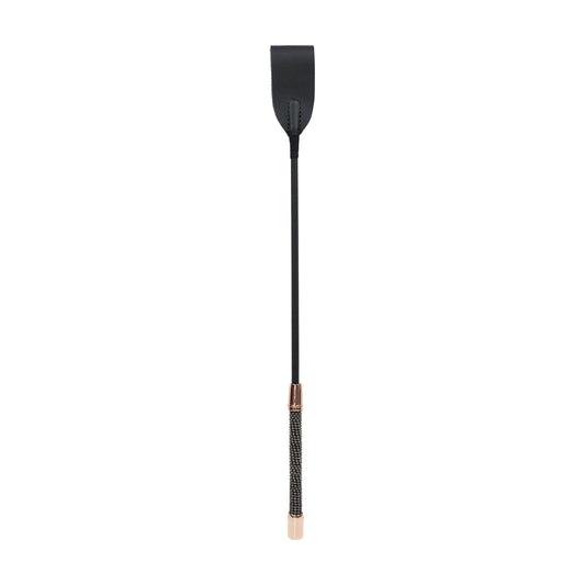 Leather Riding Crop with Diamond Handle