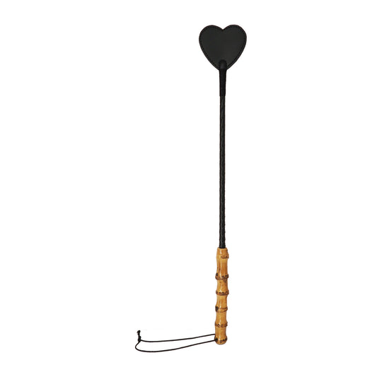 PU Leather Spanking Riding Crop Bamboo Handle